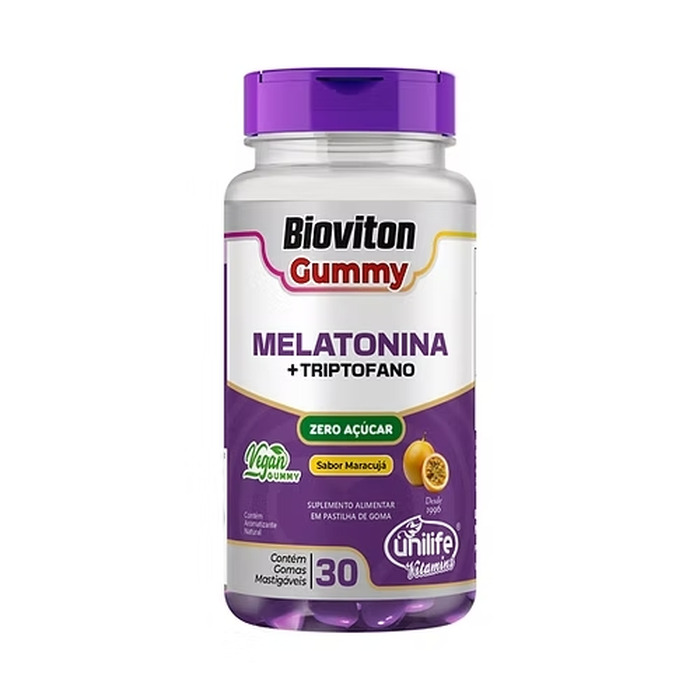 MELATONINA + TRIPTOFANO 2,5G C/30 GOMAS MARACUJA UNILIFE