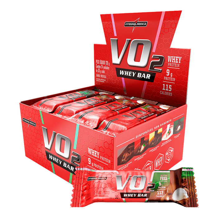 VO2 WHEY BAR 12X30G COCO INTEGRALMEDICA