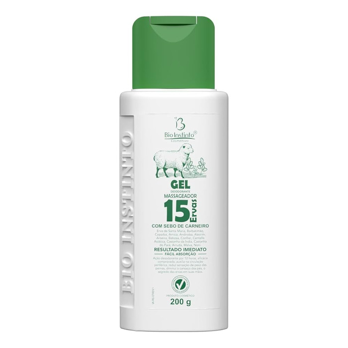 GEL 15 ERVAS C/SEBO CARNEIRO 200G BIO INSTINTO