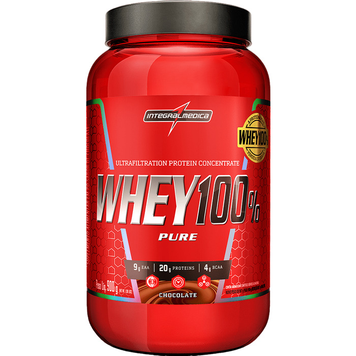 WHEY 100% CHOCOLATE 900G INTEGRALMEDICA