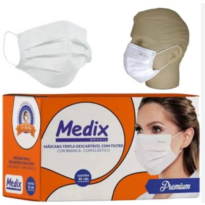 Mascara Tripla Descartável C/50 unidades Medix