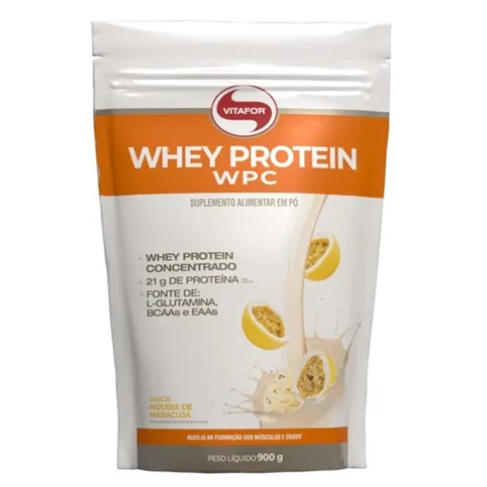 WHEY PROTEIN CONC. 900G MOUSSE DE MARACUJA POUCH VITAFOR
