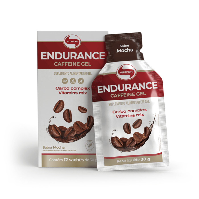 ENDURANCE CAFFEINE GEL MOCHA C/12 SACHES X 30G VITAFOR