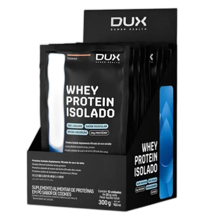 WHEY PROTEIN ISOLADO CAPPUCCINO SACHES 10X30G DUX