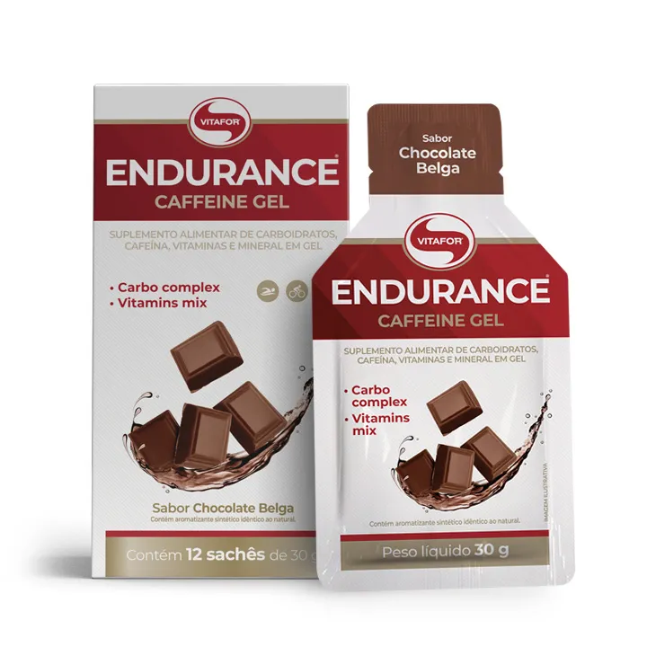 ENDURANCE CAFFEINE GEL CHOC. BELGA C/12 SACHES X 30G VITAFOR