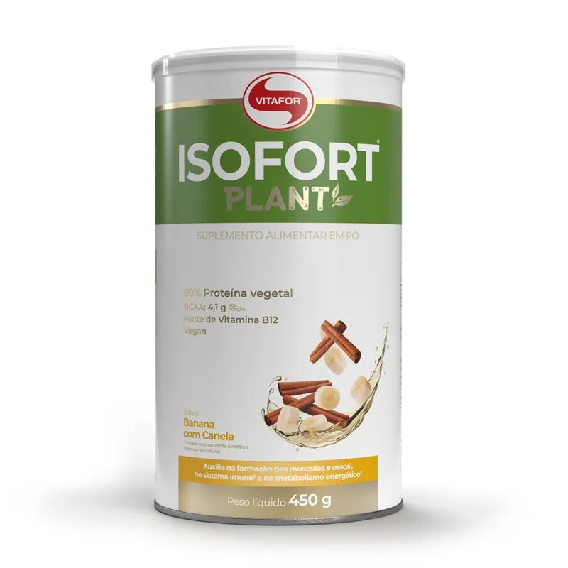 ISOFORT PLANT 450G BANANA COM CANELA VITAFOR