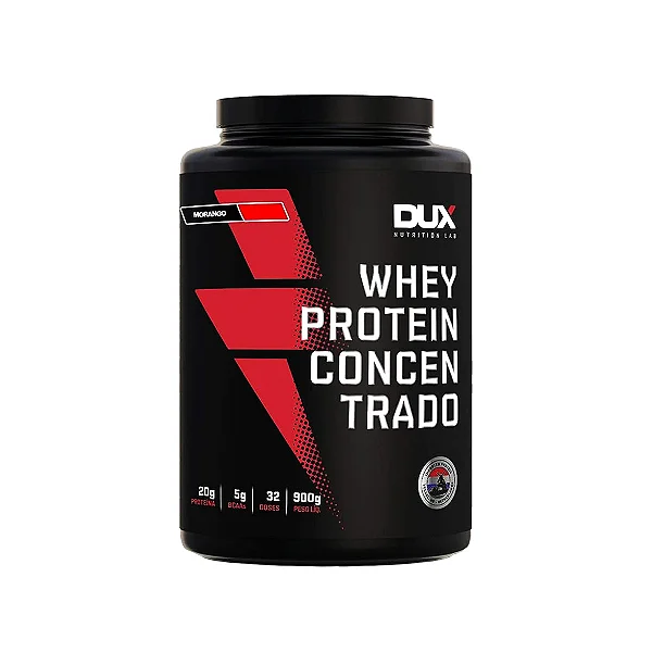 WHEY PROTEIN CONCENTRADO MORANGO 900G DUX